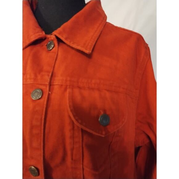 Jessica London Rust/Burnt Orange Denim Women's Jacket Size 18 - Picture 2 of 8